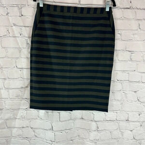 brooks brothers red fleece grey navy pencil skirt with pockets sz 4 preppy